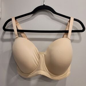 Sz 34H NWT HSIA Classic Comfort Multiway Lightly Padded Underwire Strapless Bra